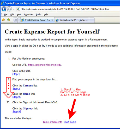 UPK HTML Help Step 3