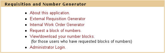 Requisition Generator Module In My UW