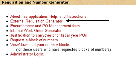 Requisition Generator Module in My UW